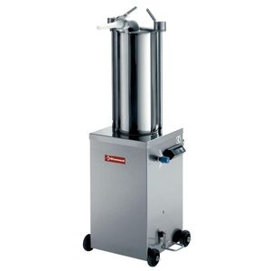 Diamond BSH-15A Stainless Steel Hydraulic Vertical Sausage Filler, 15 Liters On Wheels - BSH-15A - 1