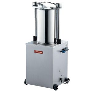 Diamond BSH-35C Stainless Steel Hydraulic Vertical Sausage Filler, 35 Liters With Wheels - BSH-35C - 1