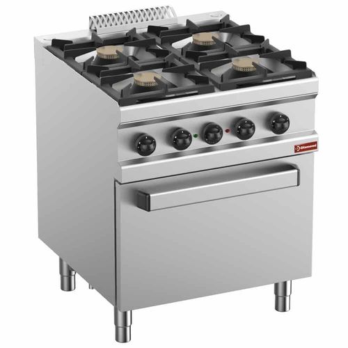 Diamond C4GFEV7-BF 4 Stove Freestanding Gas Range Cooker on Electric Oven, 2.6kW - C4GFEV7-BF - 2