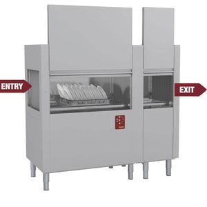 Diamond DATIC20E/7 Rack Conveyor Dishwasher, 200 Baskets per Hour - DATIC20E-7 - 1