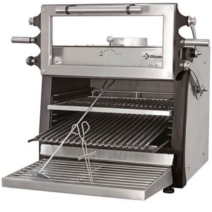 Diamond CBQ-060/RX Stainless Steel BBQ Charcoal Oven with Liftable Door - CBQ-060-RX - 1