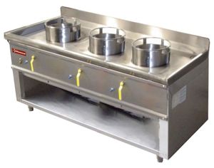 Diamond CHINA/3S 3 Burner Gas Wok Stove - CHINA-3S - 1