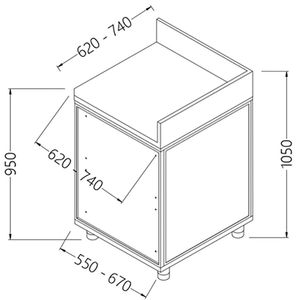 Diamond CL90X Neutral Rear Angle - Closed 90°, With Backsplash - CL90X - 1