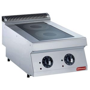 Diamond E17/2ID4T-N Vitroceramic Electric 2 Induction Hob Cooker, 7kW - E17-2ID4T-N - 1