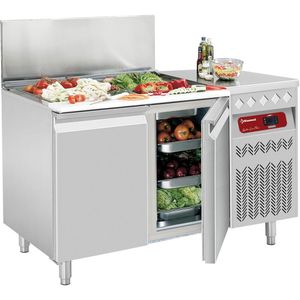 Diamond SG2-G3/P9 2 Door Stainless Steel Refrigerated Counter with Refrigerated Structure, 260 Litres - SG2-G3-P9 - 1