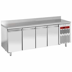 Diamond TP4B/HA-R2 4 Door Stainless Steel Freezer Counter with Splashback, 760 Litres - TP4B-HA-R2 - 1