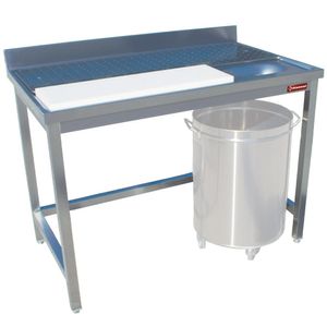 Diamond TPC1870A Preparation Table Meat/Fish, Wall - TPC1870A - 1