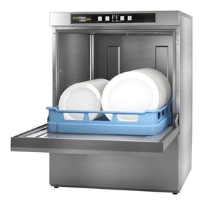 Hobart Ecomax F515-11D 500mm Basket Frontloading Commercial Dishwasher with Drain Pump, 18 Plates - F515-11D - 1