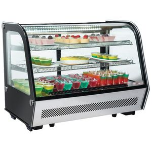 Diverso WR-DR16-B6 Refrigerated table display case, 3 levels, curved glass - WR-DR16-B6 - 1