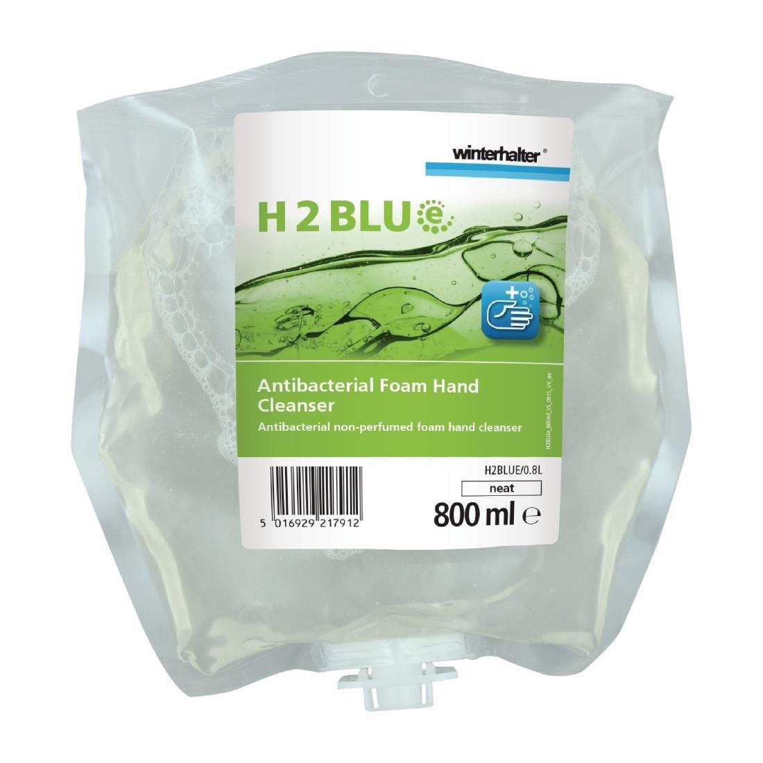 DE517 - Winterhalter H2 BLUe Unperfumed Antibacterial Foam Hand Soap 800ml - 3 Pack - DE517