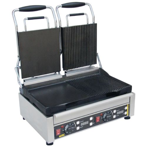 Buffalo Double Contact Grill Half Flat - L555 - 1