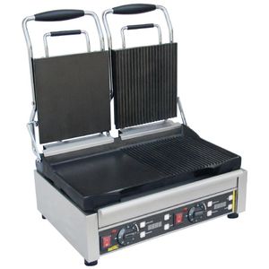 Buffalo Double Contact Grill Half Flat - L555 - 1