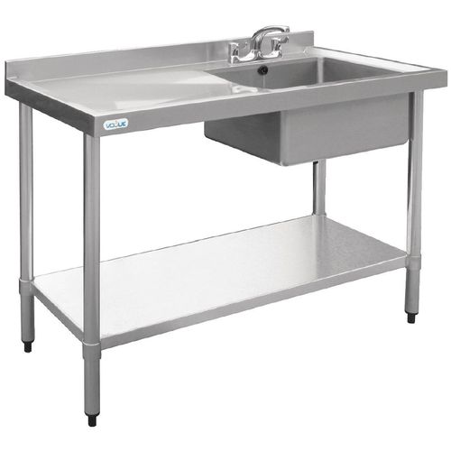 Vogue Stainless Steel Sink Left Hand Drainer 1000x600mm - U902 - 1