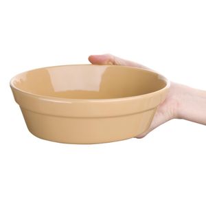 Olympia Stoneware Oval Pie Bowls 197 x 142mm (Pack of 6) - C111 - 3