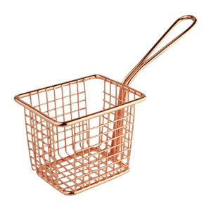 Olympia Square Presentation Basket With Handle Copper - CS313 - 1