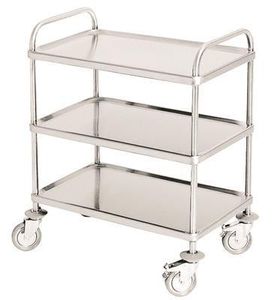Matfer S/S Serving Trolley 80x50 - 3 Shelves - 778406 - 11700-02