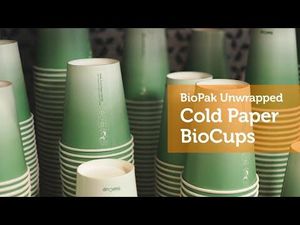 BioPak 300ml / 10oz (90mm) Green Cold Paper BioCup (Case of 1000) - BCC-10-G-UK - 3