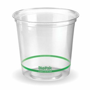 BioPak 700ml Clear PLA BioBowls (Case of 500) - P-700-UK - 1