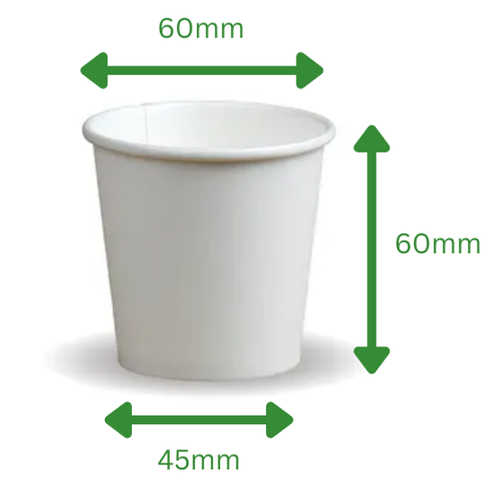 Custom Branded 4oz Single Wall Espresso Cups - Custom Printed 4oz Sampling Cups - 4oz Single Wall Paper Drinks Cups - 2