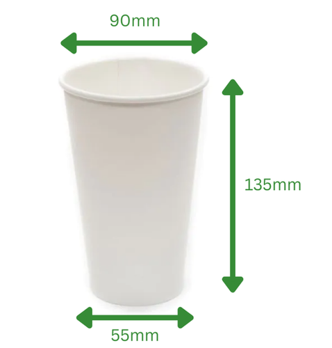 Custom Printed 16oz Single Wall Paper Cups - Custom Branded 16oz Single Walled Paper Cups - Bespoke Paper Cold Cups 16oz - 2