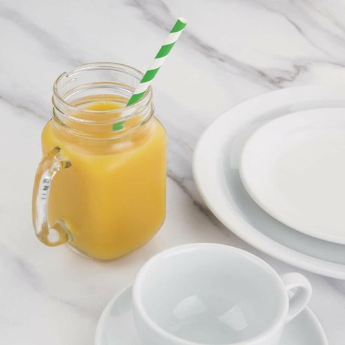 Fiesta Compostable Paper Straws Green Stripes (Pack of 250) - DE928 - 4
