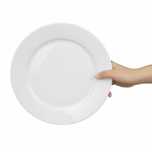 Olympia Whiteware Wide Rimmed Plates 250mm (Pack of 12) - CB481 - 3