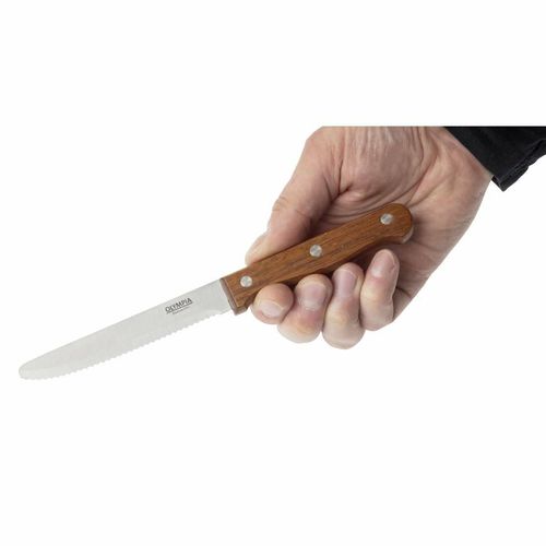 Olympia Rounded Steak Knives Wood (Pack of 12) - CS717 - 6