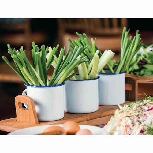 Olympia Large Enamel Soup Mugs 670ml (Pack of 6) - DC398 - 3
