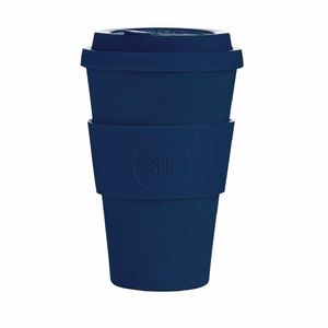 Ecoffee Cup Bamboo Reusable Coffee Cup Dark Energy Navy 14oz - DY492 - 1