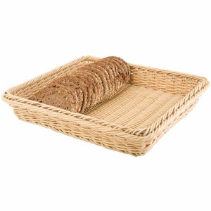 Polypropylene Natural Rattan Basket 1/2 GN - CF303 - 1