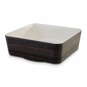 APS+ Melamine Square Bowl Oak and Cream 1.5 Ltr - CW690 - 1