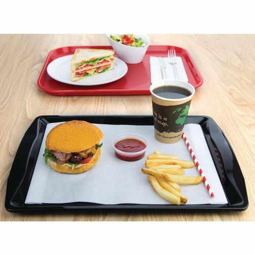 Olympia Kristallon Polypropylene Handled Fast Food Tray Black 420mm - CM940 - 4