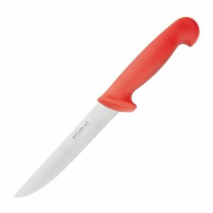 Hygiplas Stiff Blade Boning Knife Red 15cm - C890 - 1