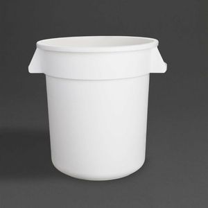 Vogue Polypropylene Round Container Bin White 38Ltr - GG792 - 1