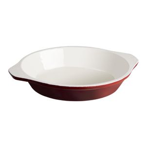 Vogue Red Round Cast Iron Gratin Dish 400ml - GH315 - 1