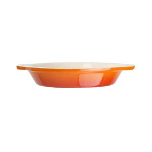 Vogue Orange Round Cast Iron Gratin Dish 400ml - GH316 - 3