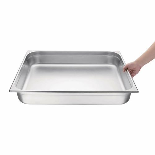 Vogue Stainless Steel 2/1 Gastronorm Pan 100mm - K804 - 6