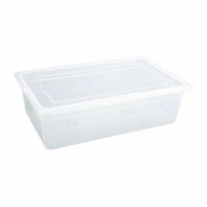 Vogue Polypropylene 1/1 Gastronorm Container with Lid 150mm (Pack of 2) - GJ512 - 3