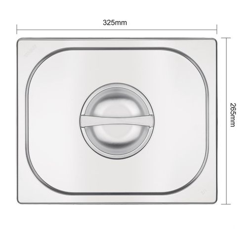 Vogue Stainless Steel 1/2 Gastronorm Lid - K931 - 5