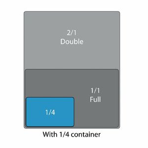 Vogue Polycarbonate 1/4 Gastronorm Container 100mm Black - U467 - 3