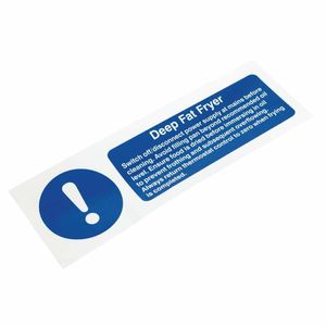 Vogue Deep Fat Fryer Safety Sign - W198 - 1