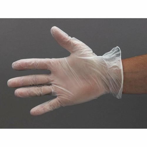 Vogue Powder-Free Vinyl Gloves Clear Medium (Pack of 100) - Y247-M - 2
