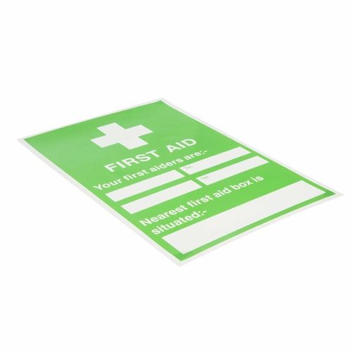 First Aiders Nearest First Aid Box Sign - Y922 - 3