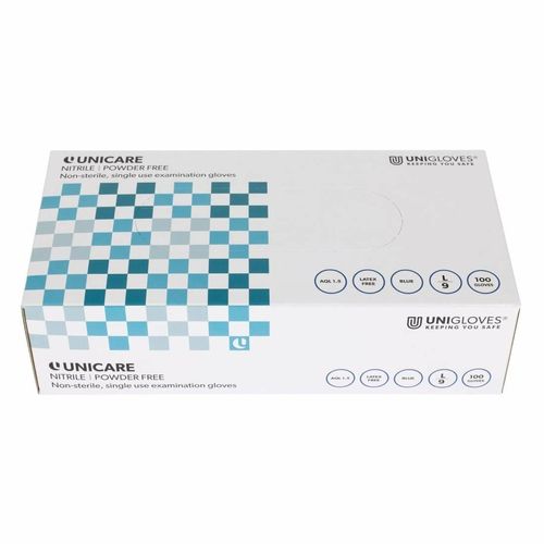 Powder-Free Nitrile Gloves Blue Extra Large (Pack of 100) - Y478-XL - 2