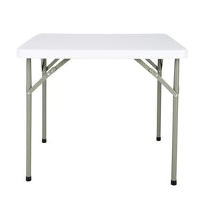 Bolero PE Square Folding Table 3ft White (Single) - Y807 - 3