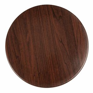 Bolero Pre-drilled Round Table Top Dark Brown 600mm - GG643 - 1