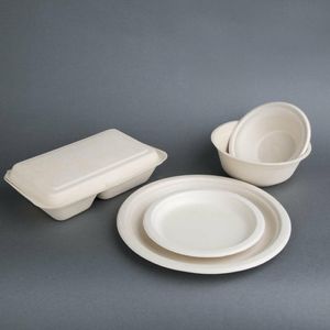 Fiesta Compostable Bagasse Round Bowls Natural Colour 32oz (Pack of 50) - FC544 - 3