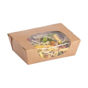 Colpac Zest Compostable Kraft Medium Salad Box 825ml/29oz (Pack of 250) - FA392 - 3