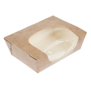 Colpac Zest Compostable Kraft Medium Salad Box 825ml/29oz (Pack of 250) - FA392 - 1