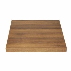 Bolero Pre-drilled Square Table Top Rustic Oak 700mm - GR330 - 1